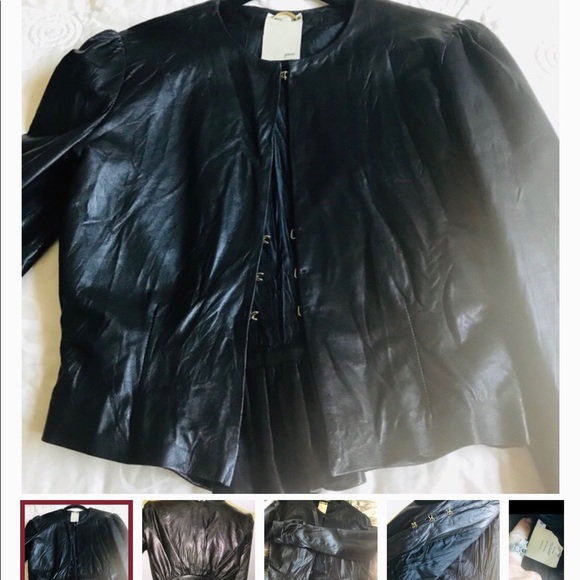 Designer Black Leather Jacket by Grai - Picture 3 of 4